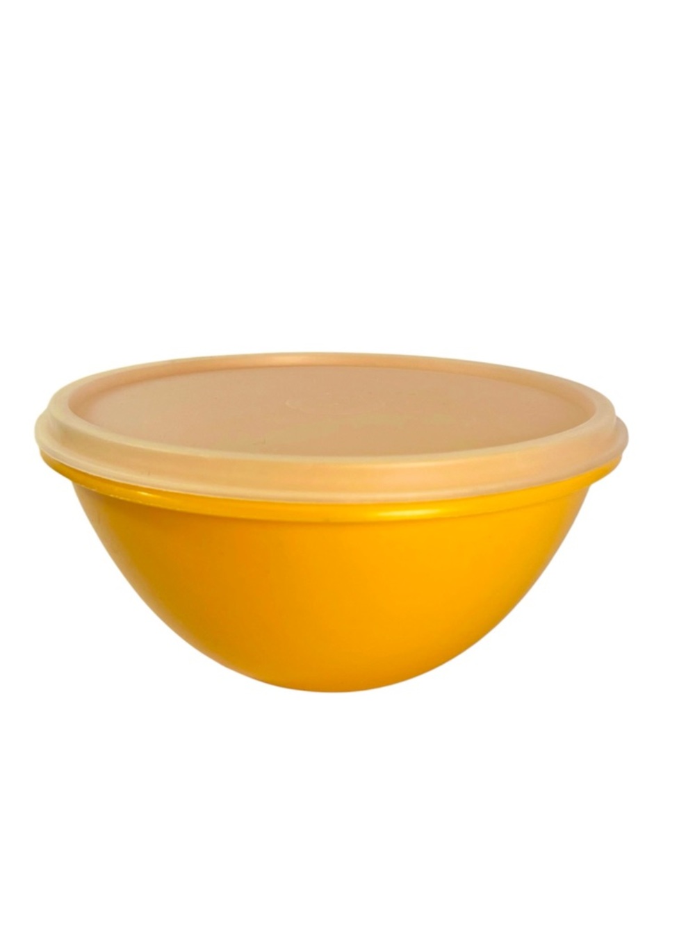 Vintage Tupperware Wonderlier bowl 234-19‎ with lid yellow-orange